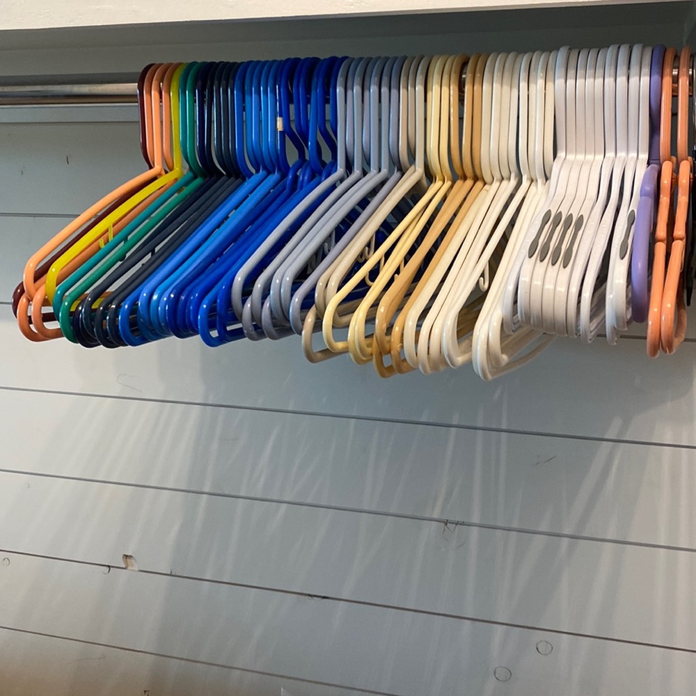 Clothes hangers. $10 for all.